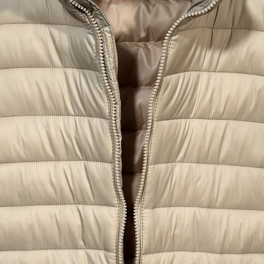 Ozark Trail Men's Zip Front Puffer Jacket Size M Beige Winter Coat Zip Pockets - Picture 5 of 11